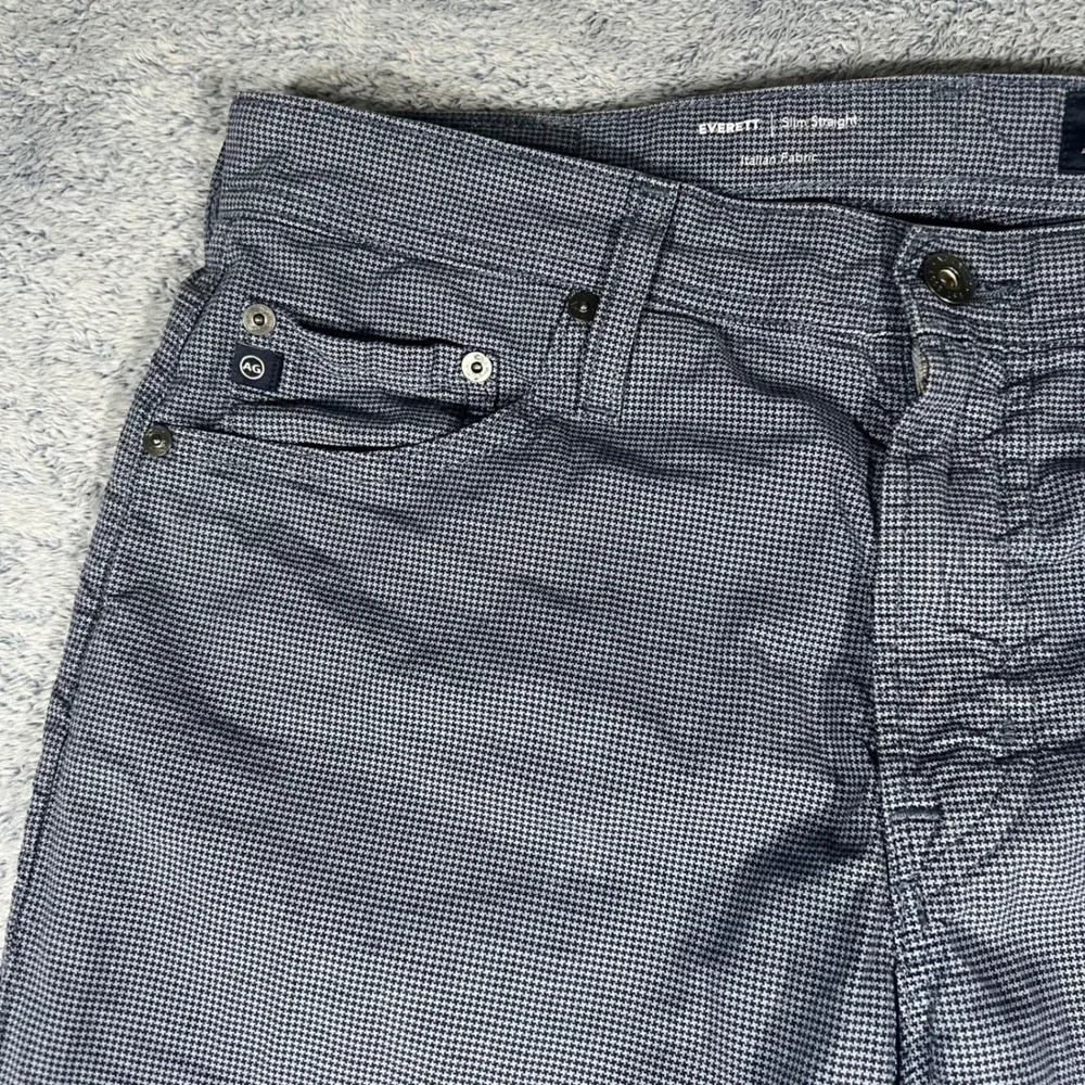 AG Adriano Goldschmied Everett‎ Slim Straight Italian Fabric Pants Grey 33x32